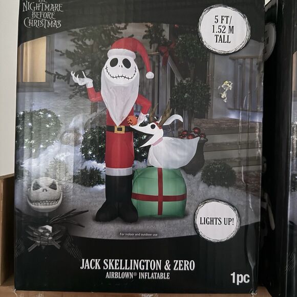 Nightmare Before Christmas Airblown Inflatable Jack Skellington Zero NEW - Picture 1 of 3
